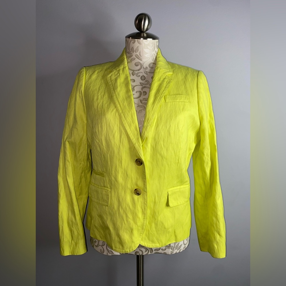 J. Crew Neon Yellow Blazer